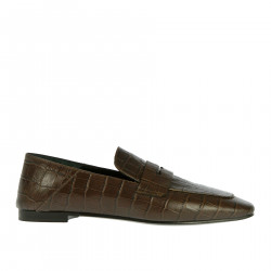 BROWN MOCASSINO IN LEATHER