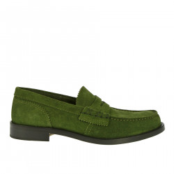 GREEN SUEDE LOAFER
