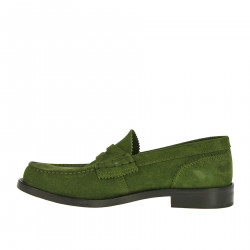 GREEN SUEDE LOAFER